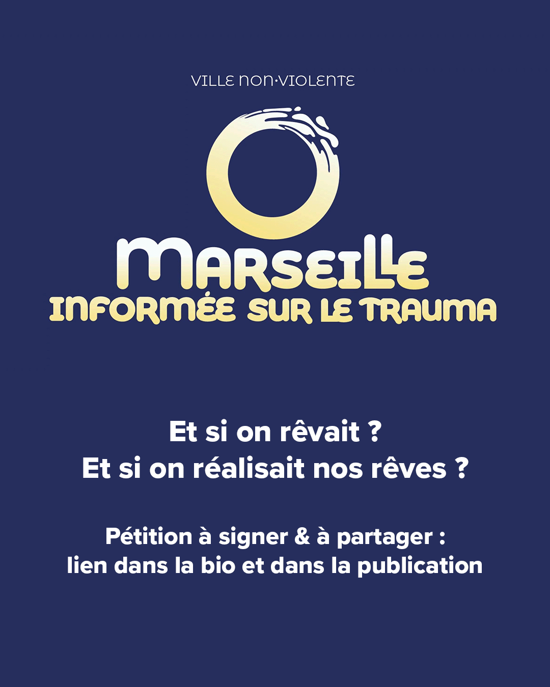 Pétition villes informées sur le trauma - Marseille non-violente